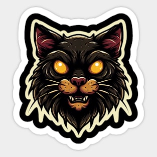 Evil Black Cat Sticker